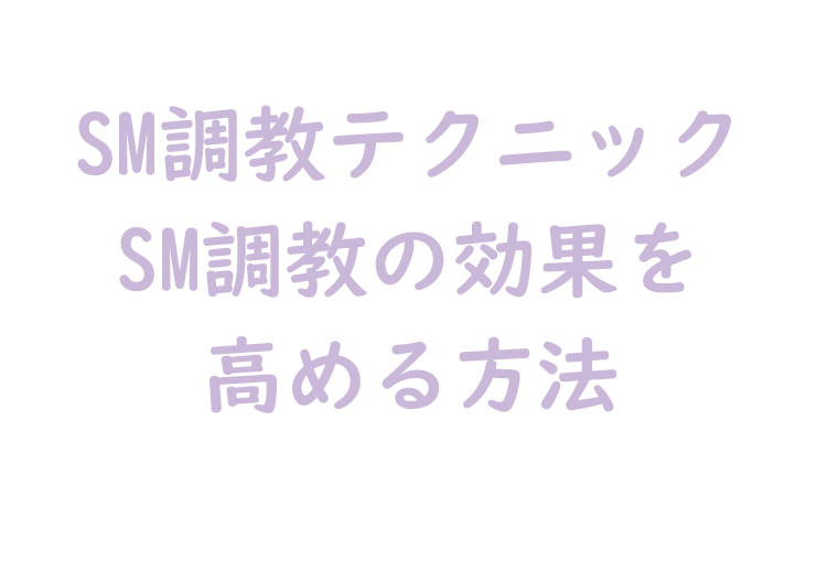 SM調教の効果を高める方法