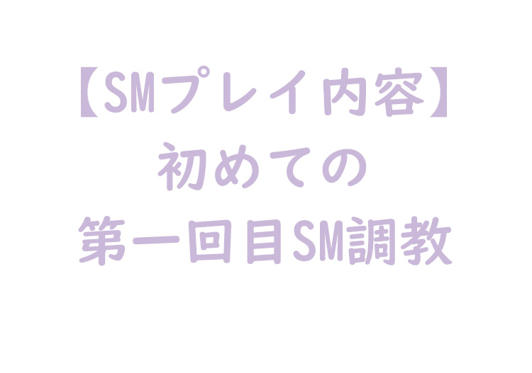 初めてのSM調教